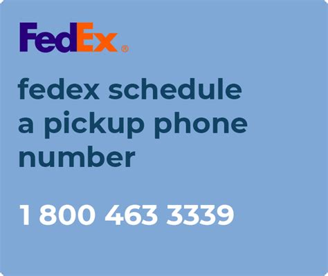 With the widespread use of smartphones, many carriers have phone numbers customers can use to schedule pickups. . Fedex phone number to schedule a pickup